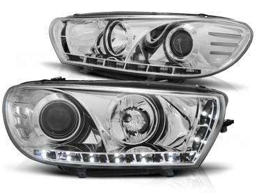 Scheinwerfer LED Tagfahrlicht Optik für VW Scirocco 3 Bj. 08-14 Chrom